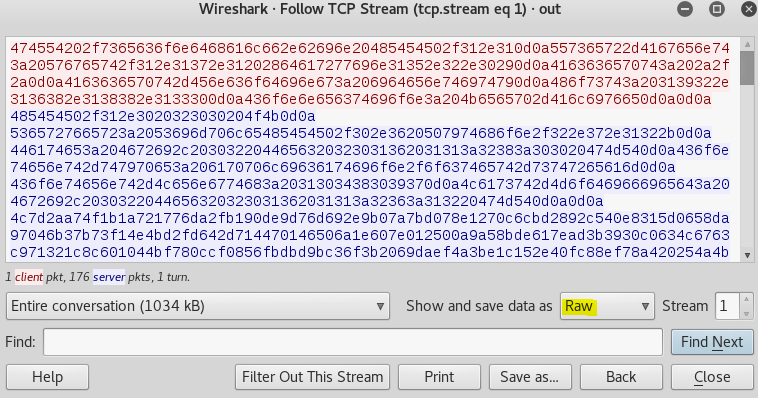 wireshark https gibberish